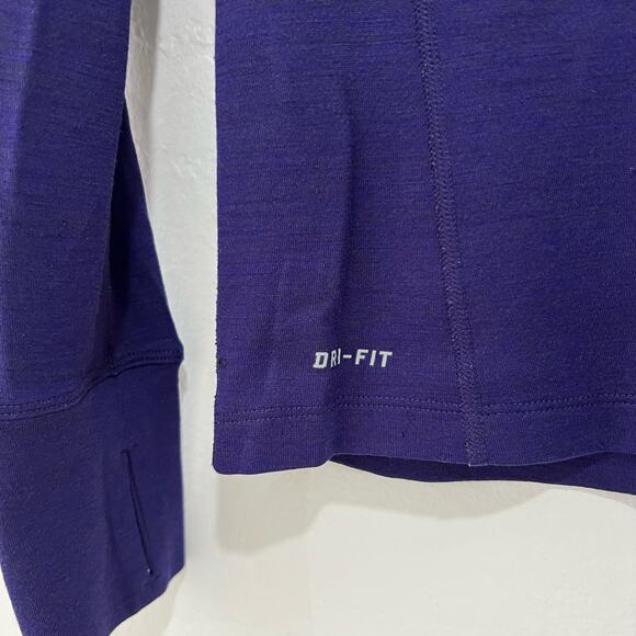Nike Running Dri Fit Purple Long Sleeve Shirt Wool Blend Size Small - Picture 4 of 7